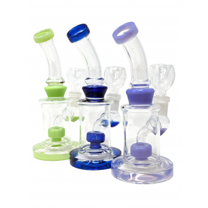 6.5" Assorted Color Shower Head Perc Mini Water Pipe - [ZD269]