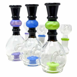 6" Dual Color Showerhead Perc Water Pipe [ZD271]