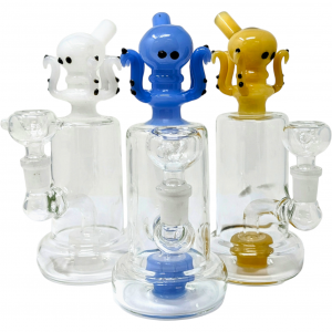 7" SquiggleSquish Shower Head Perc Octo Water Pipe - [ZD275]