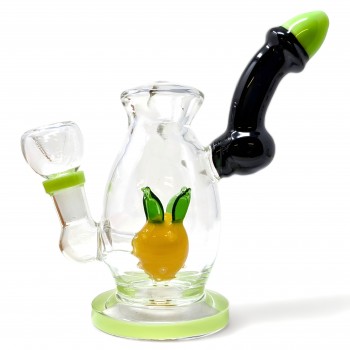 6.5" Pure Pineapple Bliss Perc Sip the Oval Wave Water Pipe [ZD306]