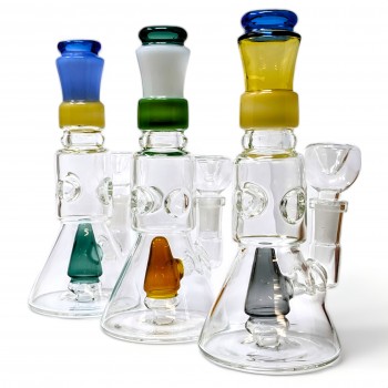 7.5" Summit Style Top of the Tree Perc Beaker Water Pipe - [ZD311]