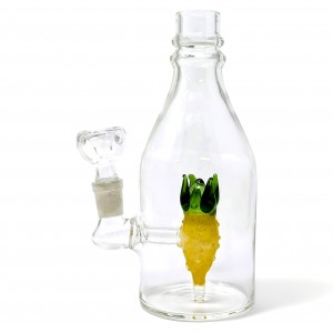 7" Pineapple Bliss Perc Bottle-Shaped Water Pipe - [ZD315]