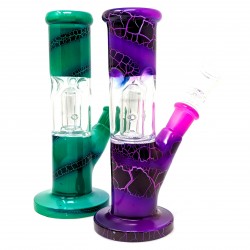 6" Sip In Style: Serpentine Strokes Cylindrical Water Pipe Assorted color - [ZD323]