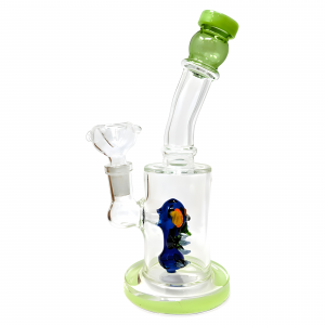 8" Powerful Puffs W/ Monster Elephant Perc Water Pipe - [ZD325]