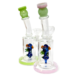 8" Powerful Puffs W/ Monster Elephant Perc Water Pipe - [ZD325]