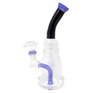 8" Sway Into Style: Bell-Bottom Colored Neck Water Pipe - [ZD326]