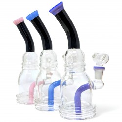 8" Sway Into Style: Bell-Bottom Colored Neck Water Pipe - [ZD326]