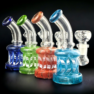 5" Sip, Puff, Chic: Mini Fancy Latte Art Water Pipe - [ZD328]