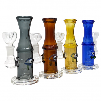 6.5" Colored Tube One Eye Water Pipe Assorted Colors - [ZD92]