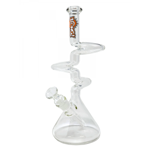13" ZONG! MICRO CLEAR - 3 KINK BEAKER - [ZMICRO150-BK]