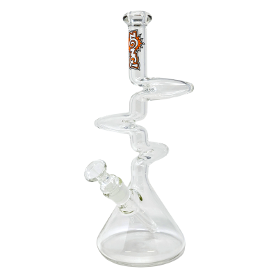 13" ZONG! MICRO CLEAR - 3 KINK BEAKER - [ZMICRO150-BK]