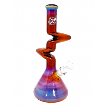 13.5" ZONG! MINI ZONG COLOR - 2 KINK BEAKER + SILVER - [ZMINIC-BKS]