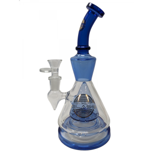 8.5" On Point Glass Double Chamber Perc Water Pipe [2022SK03]