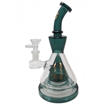 8.5" On Point Glass Double Chamber Perc Water Pipe [2022SK03]