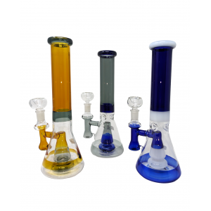 11" Dual Color Showerhead Perc Beaker Water Pipe - [ZN26]
