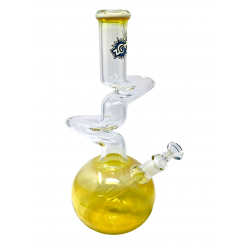 15" ZONG! Silver Fumed Bubble Base 2-Kink Zong Water Pipe - [ZS120-OGS]