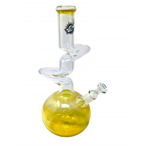 15" ZONG! Silver Fumed Bubble Base 2-Kink Zong Water Pipe - [ZS120-OGS]