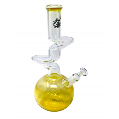 15" ZONG! Silver Fumed Bubble Base 2-Kink Zong Water Pipe - [ZS120-OGS]