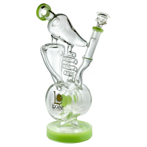 13.5" Lookah Spiral With 2 Drum Perc Recycler Water Pipe - [WPC774]