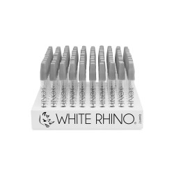 White Rhino Glass Straw - Quartz - (Display of 100)