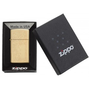 Zippo - Slim Brass Venetian [1652B]