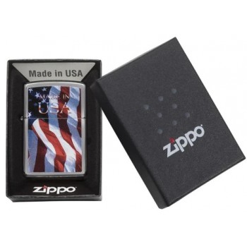 Zippo - Made In USA Flag [24797] (MSRP $26.95)