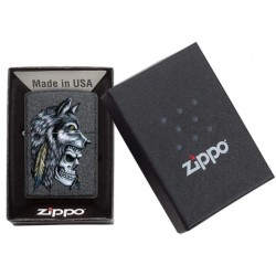 Zippo - Wolf Skull Feather Design [29863] (MSRP $29.95)