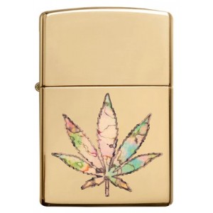 Zippo - Pot Leaf Fusion Design [49240] (MSRP $36.95)