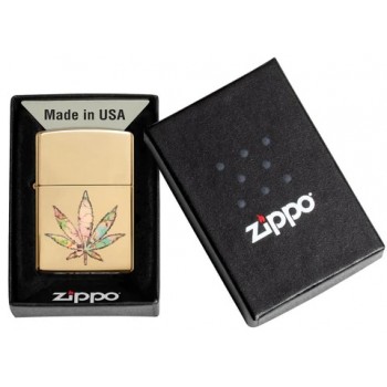 Zippo - Pot Leaf Fusion Design [49240] (MSRP $36.95)