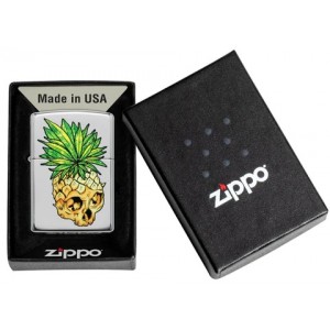 Zippo - Leaf Skull Pineapple Design [49241]