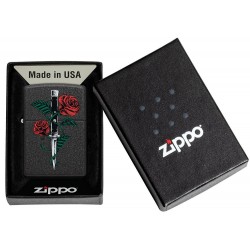 Zippo - Rose Dagger Tattoo Design [49778]