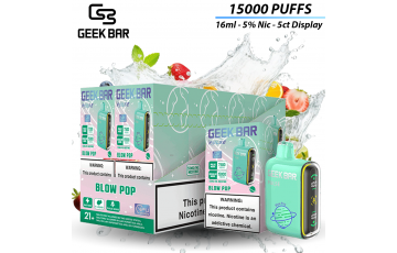 Geek Bar Pulse 16ML 15000 Puffs Disposable w/ Battery & E-Liquid Full Screen - 5ct Display*