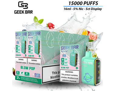 Geek Bar Pulse 16ML 15000 Puffs Disposable w/ Battery & E-Liquid Full Screen - 5ct Display* 