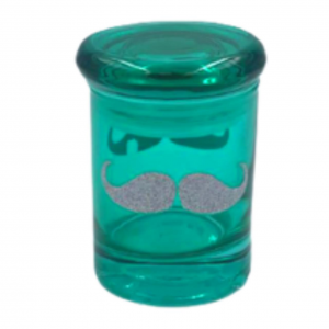 Green Jar With Mustache 3 oz Jar (Pack of 4) [CJJAR0006]