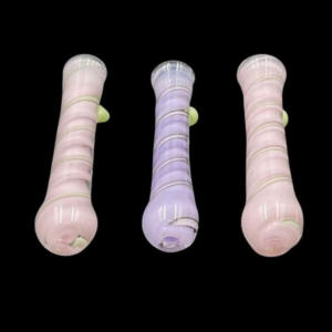 3.5" Slyme Body Twist Ribbon Ball Mouth Chillum Hand Pipe - (Pack of 3) [SG2290]