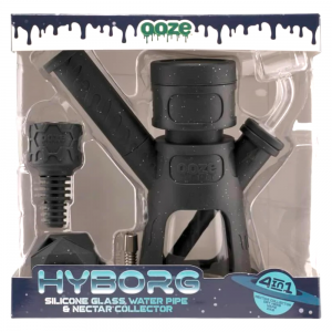 Ooze Hyborg Silicone Glass 4 in 1 Hybrid Water Pipe w/ Nectar Collector