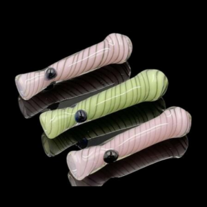 3.5" Slyme Body Ribbon Twist Bubble Mouth Chillum Hand Pipe - (Pack of 3) [SG2289]
