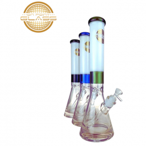 On Point Glass - 16" Dual Color Thick Beaker Water Pipe 14MM Female - [JA-427] 