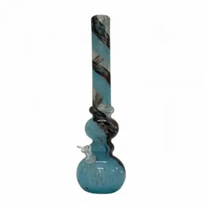 18" Hoist Dual Color Frit Soft Glass Water Pipe - Glass On Glass [L0206G]