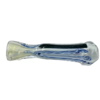 3" Silver Fumed Galaxy & Braided Stripe Chillum Hand Pipe - (Pack of 3) [AKD6]