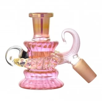 Cheech - 14mm 45° Stylish, Functional, Gold Fumed, Filtering Ash Catcher - [CH-ASH-022]