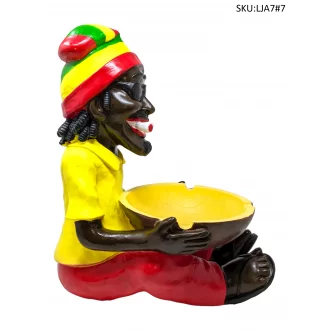 Large Jamaican Man Ashtray #7 [LJA7] A 