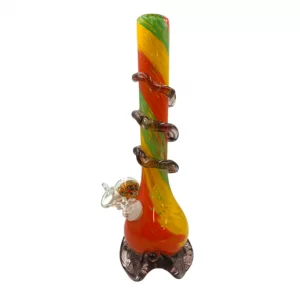 12.5" Ball With Tripod & Ruffle Wrap - Glass On Glass [B58176G] 