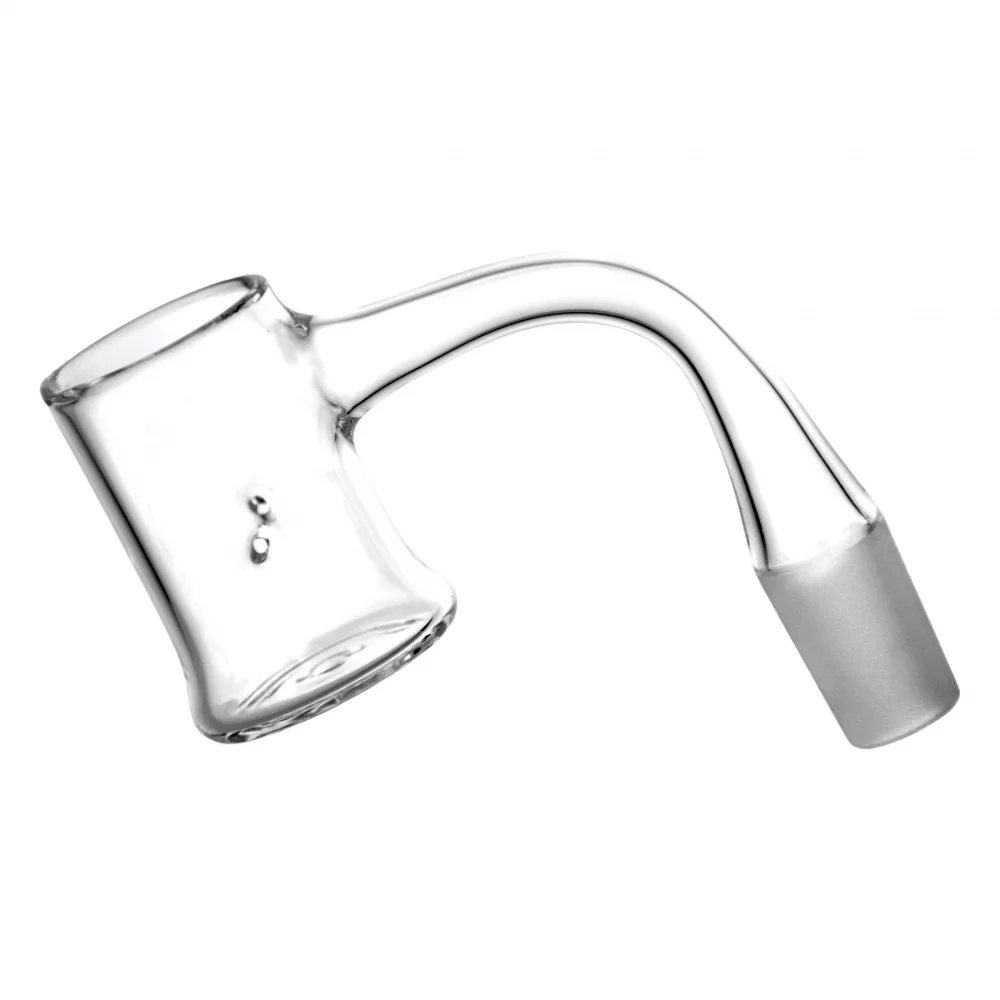 14mm 90° Auto Spinner Quartz Banger 14mm 90° Auto Spinner Quartz Banger with 2 Angled Slits Bucket Wall