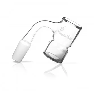 Honeybee Herb 14mm Male - Honey Bevel Splash Bucket Quartz Banger - 90° Black Line