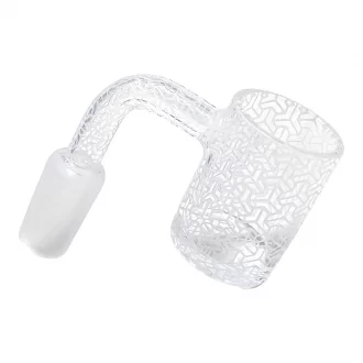 14mm Quartz 22mm Bucket Banger Male W/Sand Blasted Design - D [QF152]