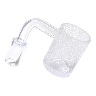 14mm Quartz 22mm Bucket Banger Male W/Sand Blasted Design - M [QF152]