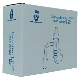 Space King - 14mm Male 90° Diamond Knot Loop Banger Kit - Gray