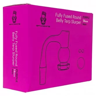 Space King - 14mm Male 90° Fully Fused Round Belly Terp Slurper - Purple