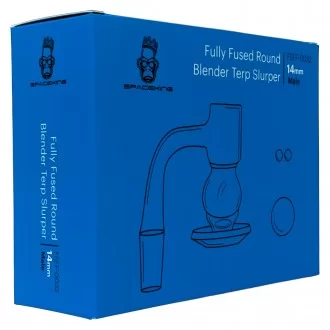 Space King - 14mm Male 90° Fully Fused Round Blender Terp Slurper - Light Blue